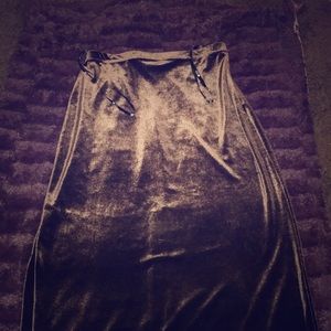 Tadashi full length velvet skirt